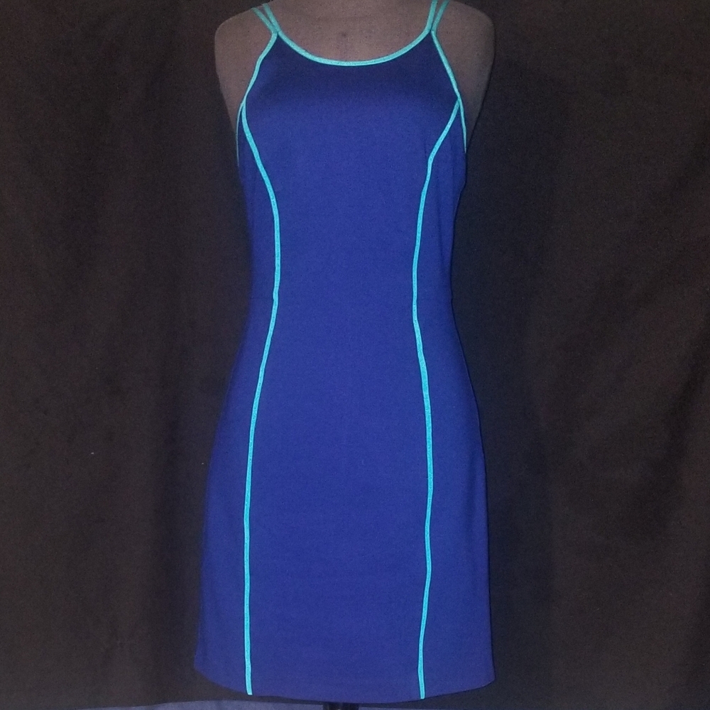 Trina Turk Yvette Contrast Sleeveless Silk Trim Dress, Size 4 - Picture 2 of 9